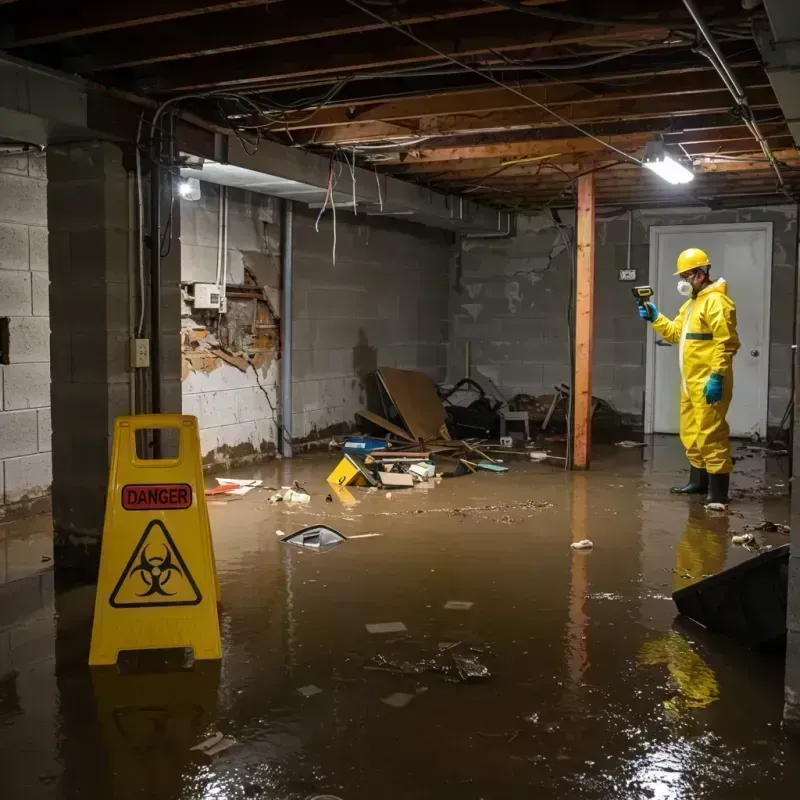 Flooded Basement Electrical Hazard in Commerce, GA Property